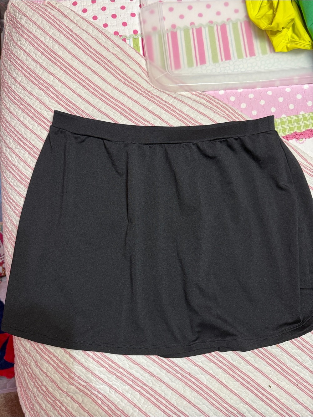 Merona Black Swim Mini Skirt with Elastic Waistband